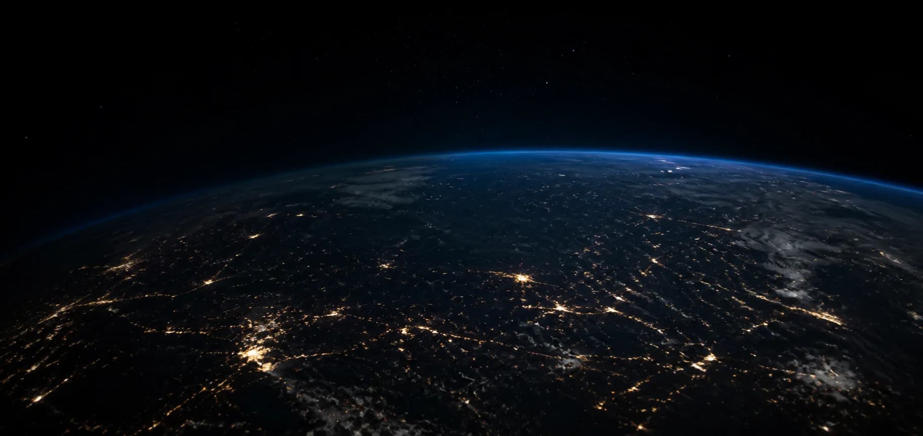 Earth at night from orbit